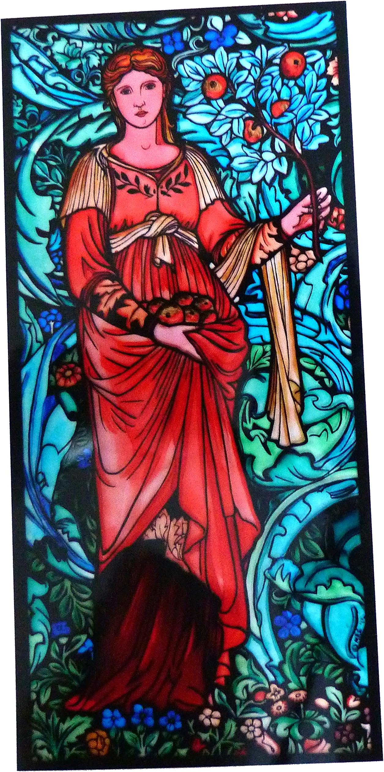 STAINED GLASS WINDOW ART - STATIC CLING WINDOW DECORATION - WIGHTWICK - POMANA