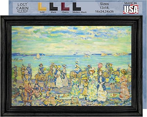 Opal Sea 1903 de Maurice Brazil Prendergast Lienzo enmarcado para decoración de pared lienzo de reproducción de pintura de obra fina impresión de