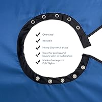 Vista 6 de Allegro Combs Capas de corte ajustables de 46 x 60 pulgadas. Botones a presión de acero inoxidable para niños, talla única, 1 pieza