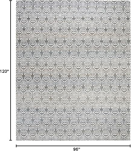 Miniatura 2 de SAFAVIEH Alfombra de área de 8 x 10 pies, colección Cape Cod, grande, natural y multicolor, yute trenzado hecho a mano, diseño bohemio, ideal para