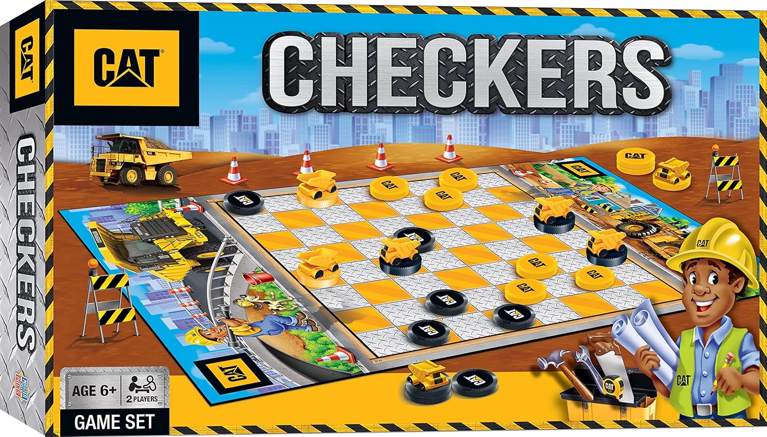 MasterPieces Officially Licensed Batman Checkers Board Game for Families and Kids Ages 6 and Up