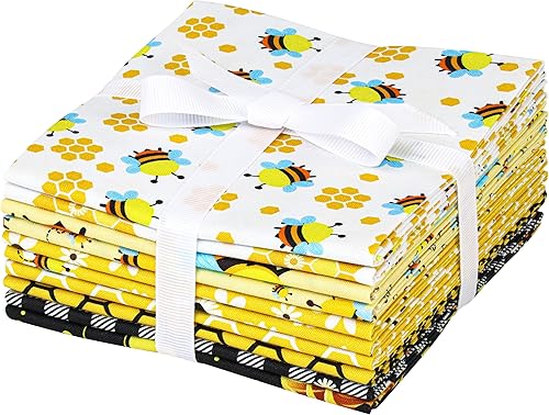 Vista 88 de Craftido -25 opciones: paquetes de tela de acolchado 100% algodón, 10 cuartos gruesos de 18 x 21 pulgadas, peso mediano de 5.2 onzas