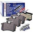 Bosch BP617 - Brake Pads Car Rear Axle - Bosch Quality - Reduced Noise and Dust - ECE-R90 Certified - Copper-Free - 1 Set of 4 Pads - With Accessories