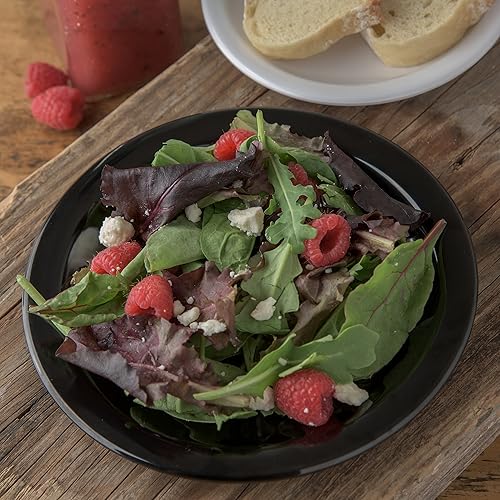 Miniatura 5 de Carlisle FoodService Products Dallas Ware - Plato de ensalada de plástico reutilizable con borde para bufés, hogar y restaurantes, melamina, 7.25