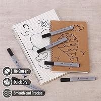 Vista 5 de Mr. Pen - Marcadores permanentes, paquete de 12, negro, punta fina, marcadores negros estéticos, marcadores de punta fina a granel, secado rápido