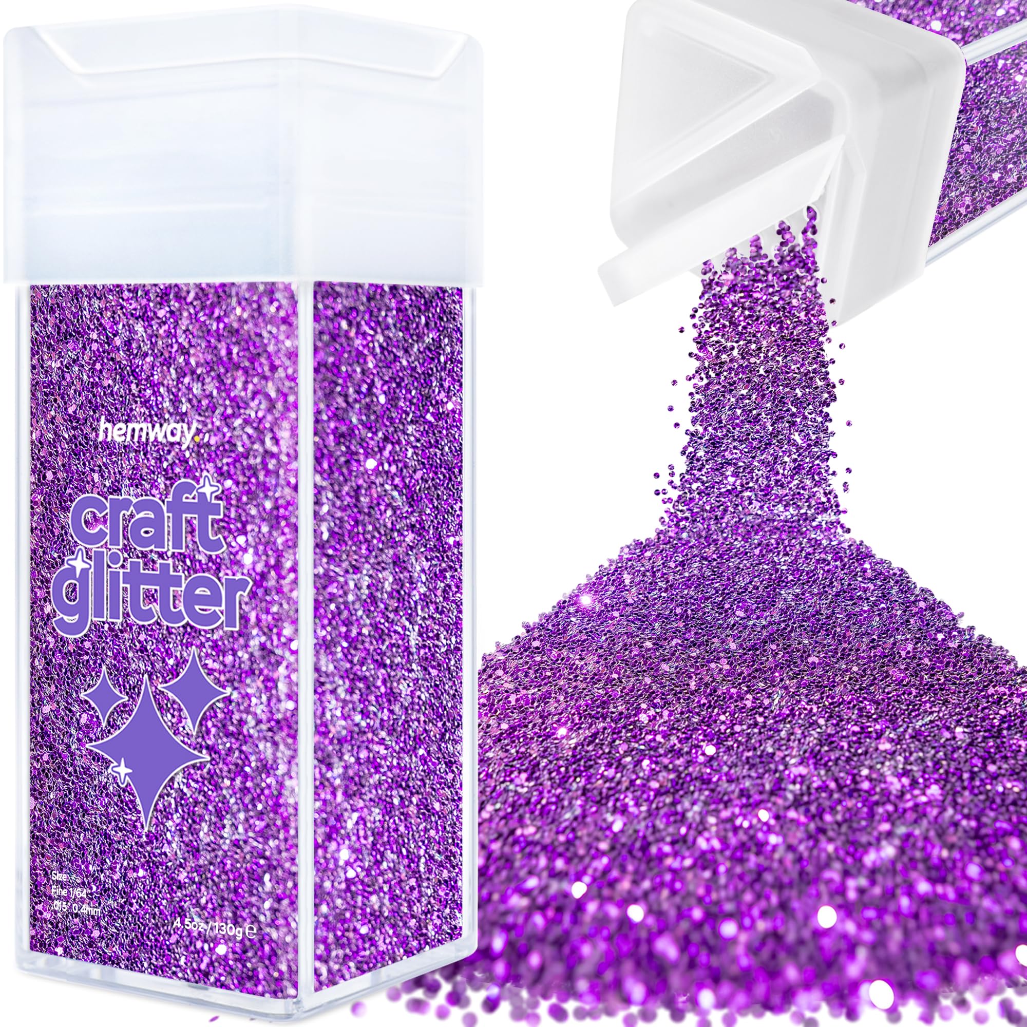 Purpurina para manualidades morada ideal en decoración de velas y tarjetas