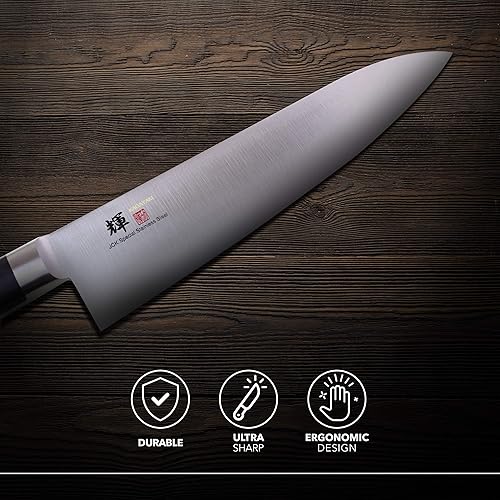 Miniatura 6 de Kagayaki - Cuchillo de chef japonés, KG-13 Profesional Western Deba, VG-1 Cuchillo de cocina profesional de acero inoxidable japonés de alto carbono