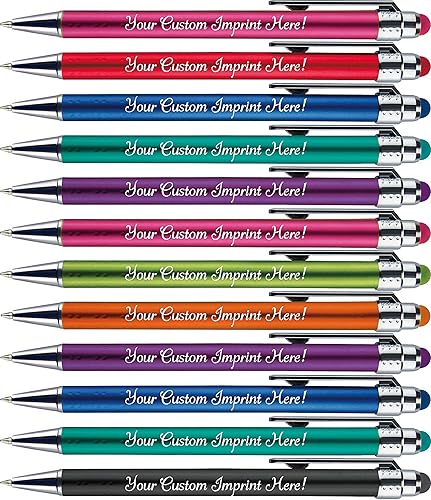 Miniatura 5 de Bolígrafos personalizados con punta de stylus, modelo Bright Vibes  Personalizados  Tinta negra  Retráctiles  Impresos con tu logotipo o mensaje