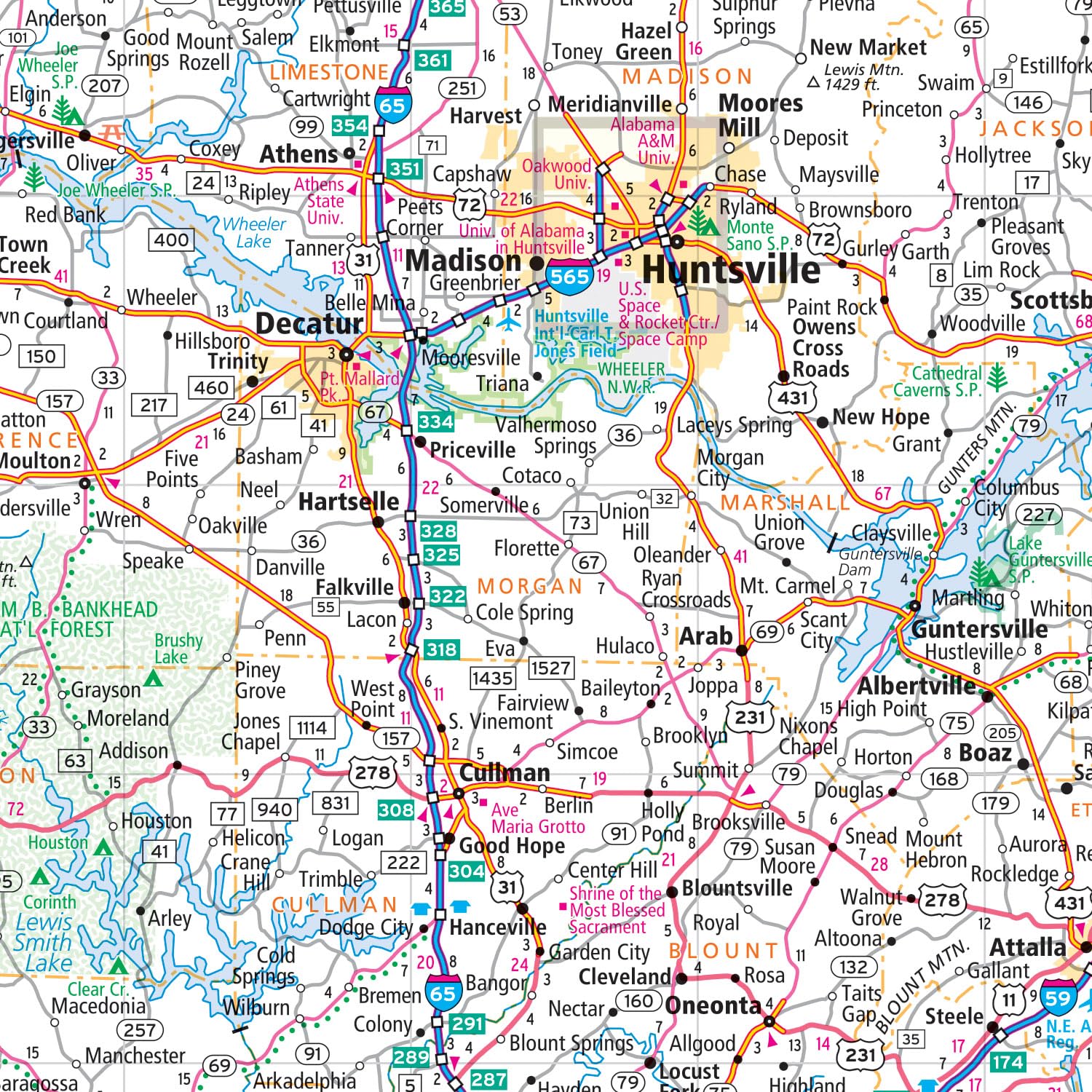 Rand McNally Easy to Fold: Alabama State Laminated Map - Image 5