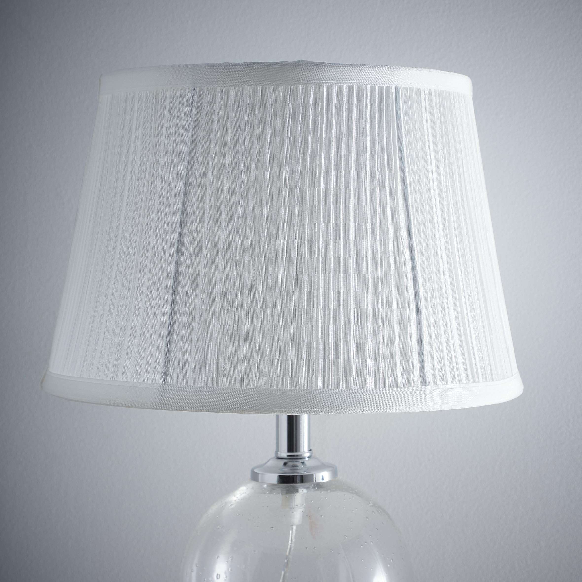 K LIVING Traditional Mushroom Light Shade for Modern Table Lamps and Floor Lamps in White | Ambient Lamp Shade for Home | Faux Silk Textured Fabric Lampshade for Ceiling Pendant (14")