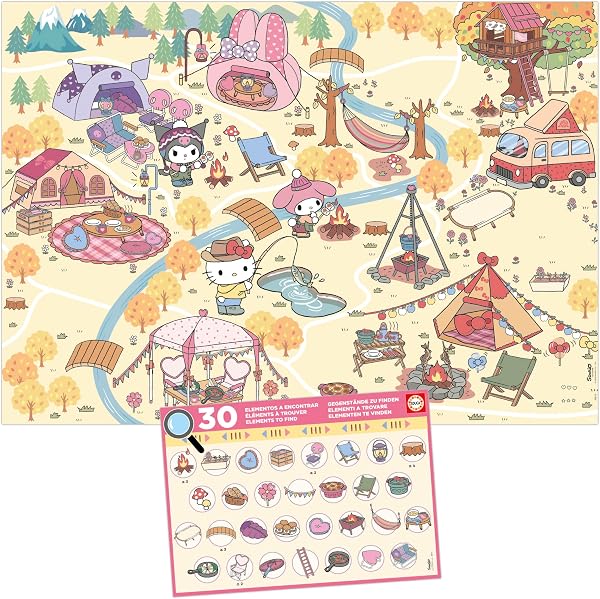 Educa - Hello Kitty Détectives | Puzzle pour Enfants de 150 pièces | Assemblez-Le et Trouvez Les Objets cachés | Recommandé pour Les Enfants de 6 à 8 Ans (20512) - 2