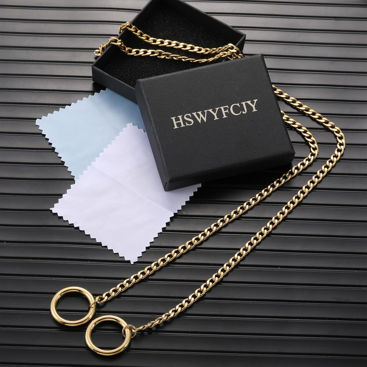 Silp Chain Necklace for Women,Handmade Punk Cuban Slip Chain Necklace Jewelry, Stainless Steel Adjustable Gothic Lariat Y-Necklace - Image 7