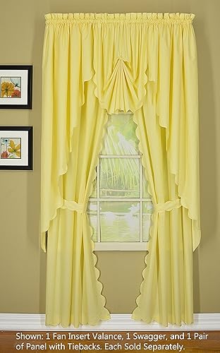 Miniatura 6 de Today's Curtain, Orleans - Cortina festoneada, inserto de ventilador, 30 pulgadas de ancho x 40 pulgadas de largo, ranúnculo