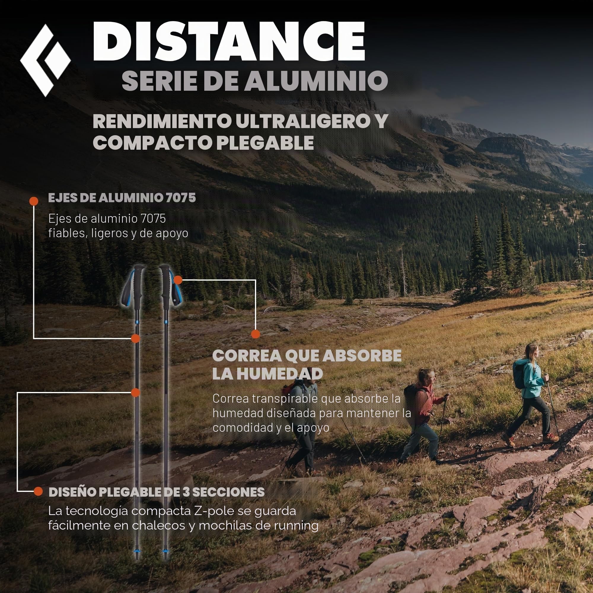 Black Diamond Bastones Unisex para Senderismo y Trekking