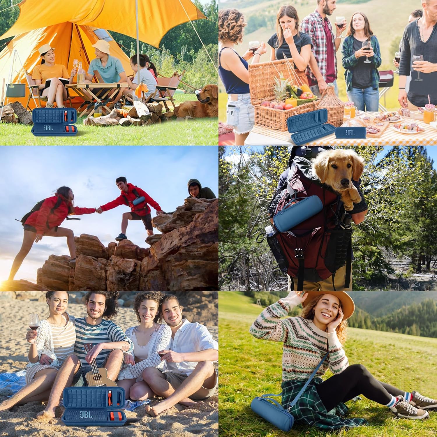 co2CREA Hard Travel Case Replacement for JBL Flip 7 Flip 6 FLIP 5 Waterproof Portable Bluetooth Speaker (Light Blue Case) - Image 8