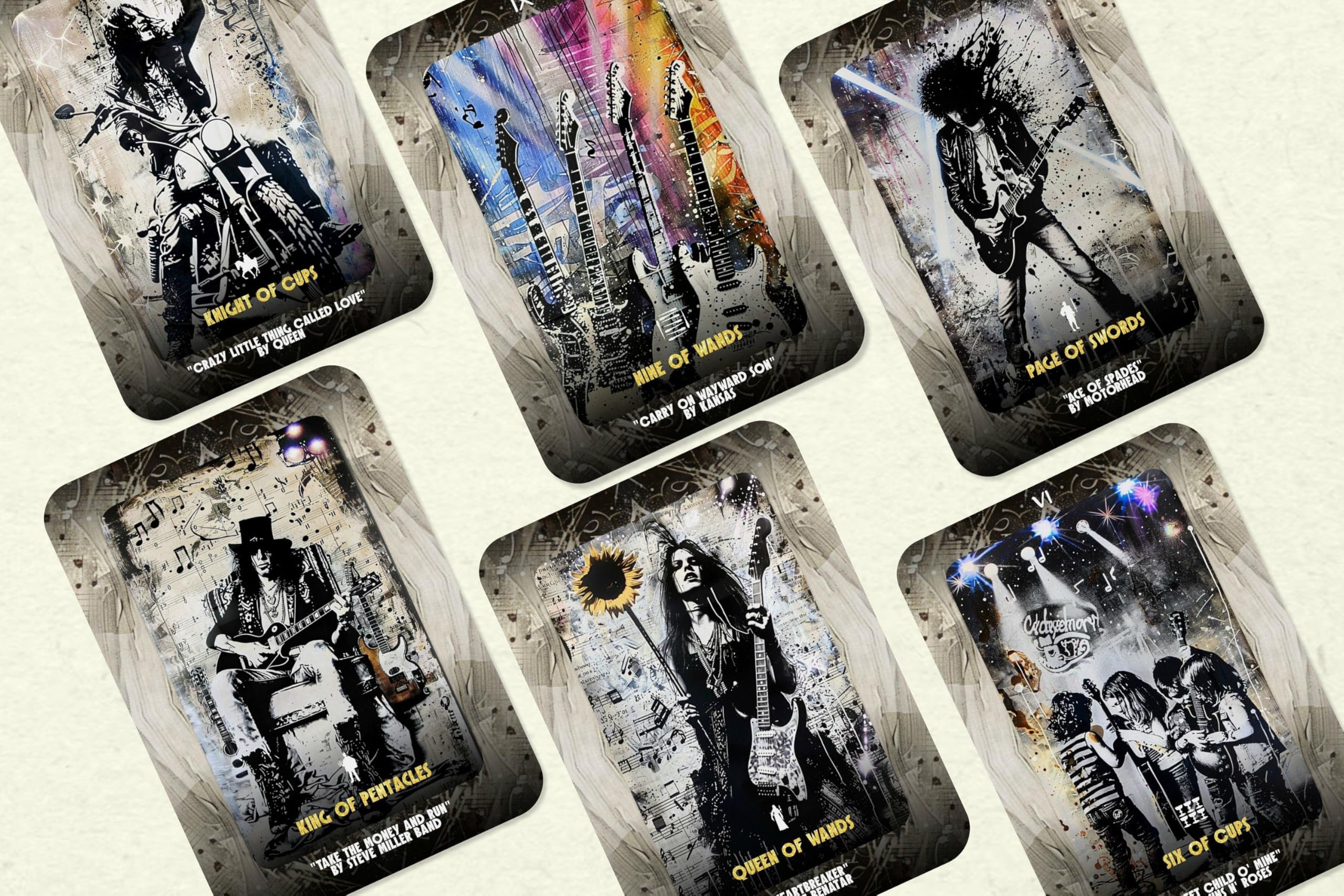 The Tarot of Rock - 78 Cards - Tarot - Tarot Deck - Fortune Telling - Divination Tools