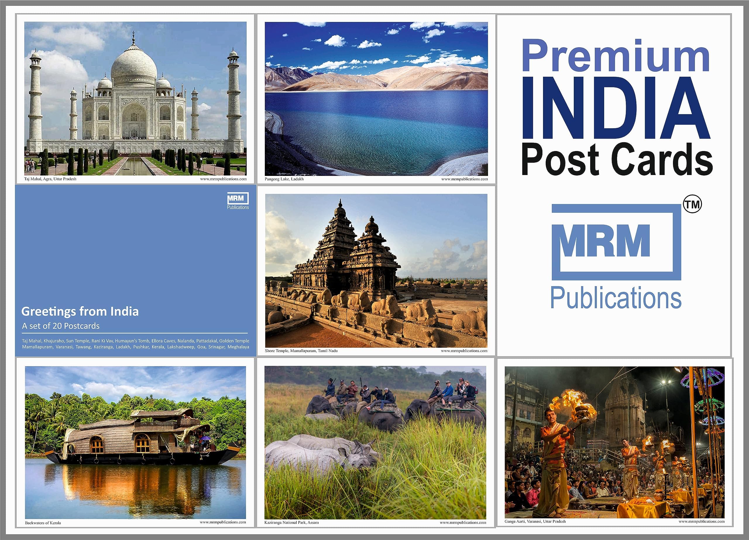 - MRM Publications India Postcards โ Set of 20 Unique Designs (No Duplicates) | Premium 320 GSM Thick Paper | 6x4 Inch Vintage Souvenir Cards for Postcrossing, Scrapbooking & Gifts