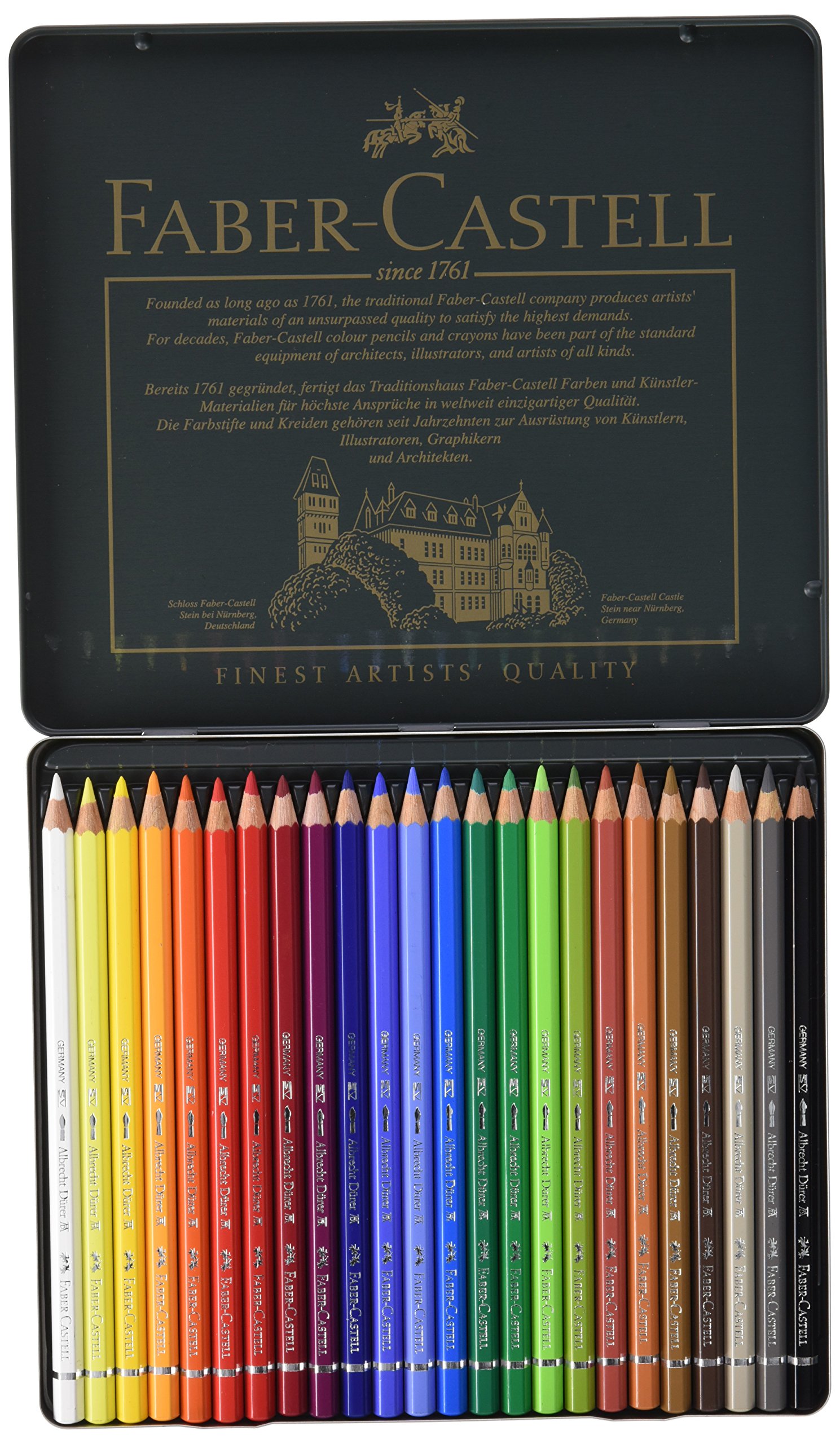 Faber-Castell Albrecht Dürer & Pitt Pen cadeauset, 46-delige set, tekenen, kleuren, verf, penseel, schets, potloden, pennen, school & kantoor, kunstenaarsbenodigdheden. Kunstproduct, papieren blok