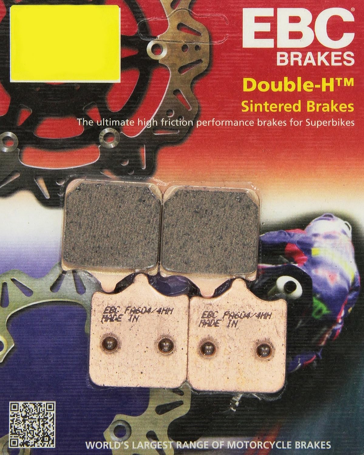 EBC Brakes USA Made Double-H Series Sintered Brake Pads FA604/4HH to Fit BMW,TRIUMPH HINCKLEY PRODUCED MACHINES