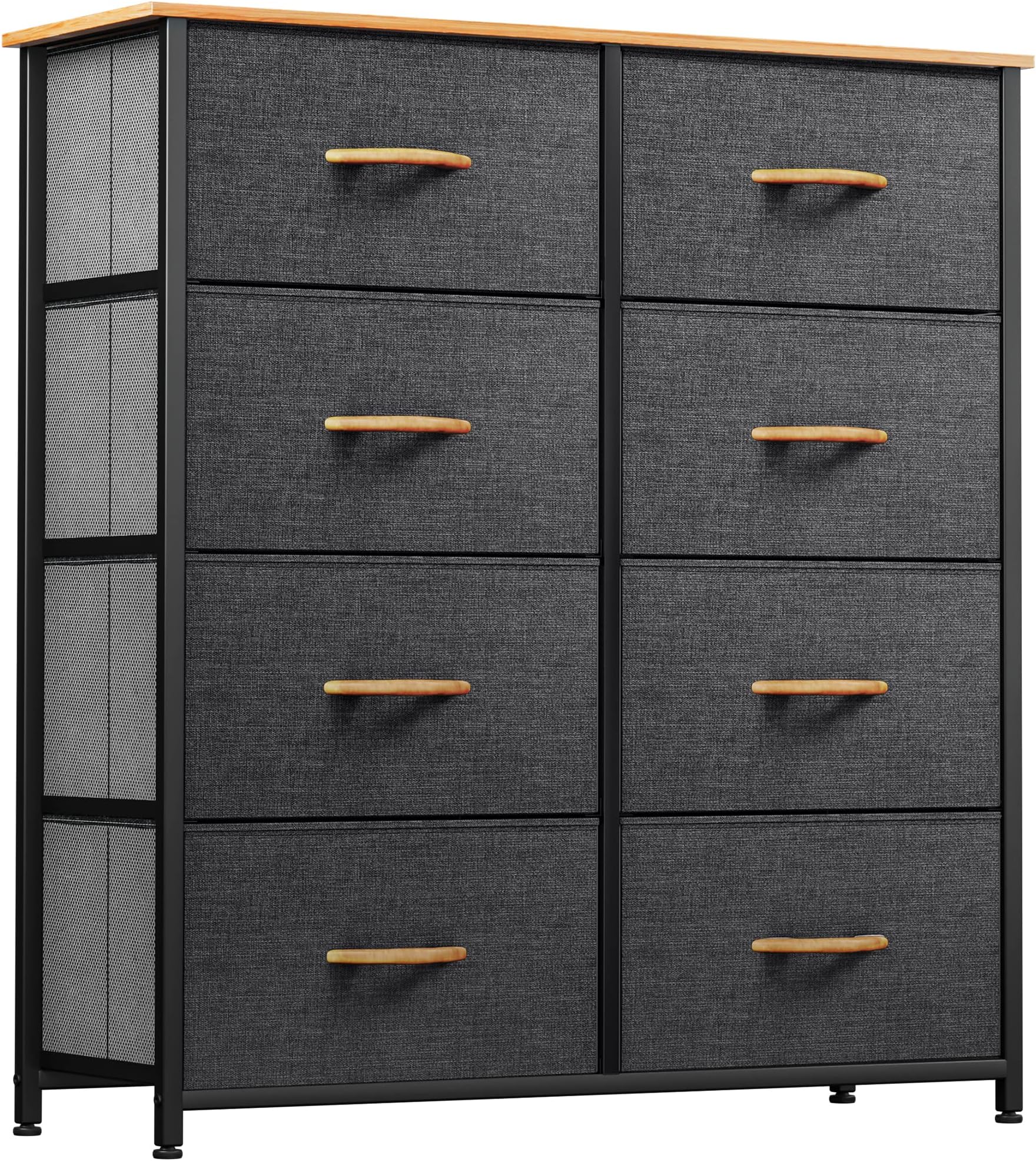 YITAHOME Dresser with 8 Drawers - Fabric Storage Tower, Organizer Unit for Bedroom, Living Room, Hallway, Closets - Sturdy Steel Frame, Wooden Top & Easy Pull Fabric Bins