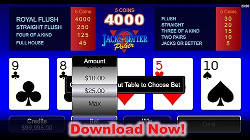 Popular Casino Card Game - Jacks or Better Poker - Microgaming