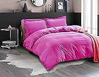 Vista 1 de Funda de edredón 100% algodón de 600 hilos, 1 pieza con cierre de cremallera y lazos en las esquinas, funda de edredón