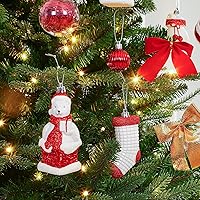 Vista 6 de Alupssuc Juego de 112 adornos de bolas de Navidad, bolas de plástico inastillables, pingüino de Navidad, oso polar para árbol de Navidad