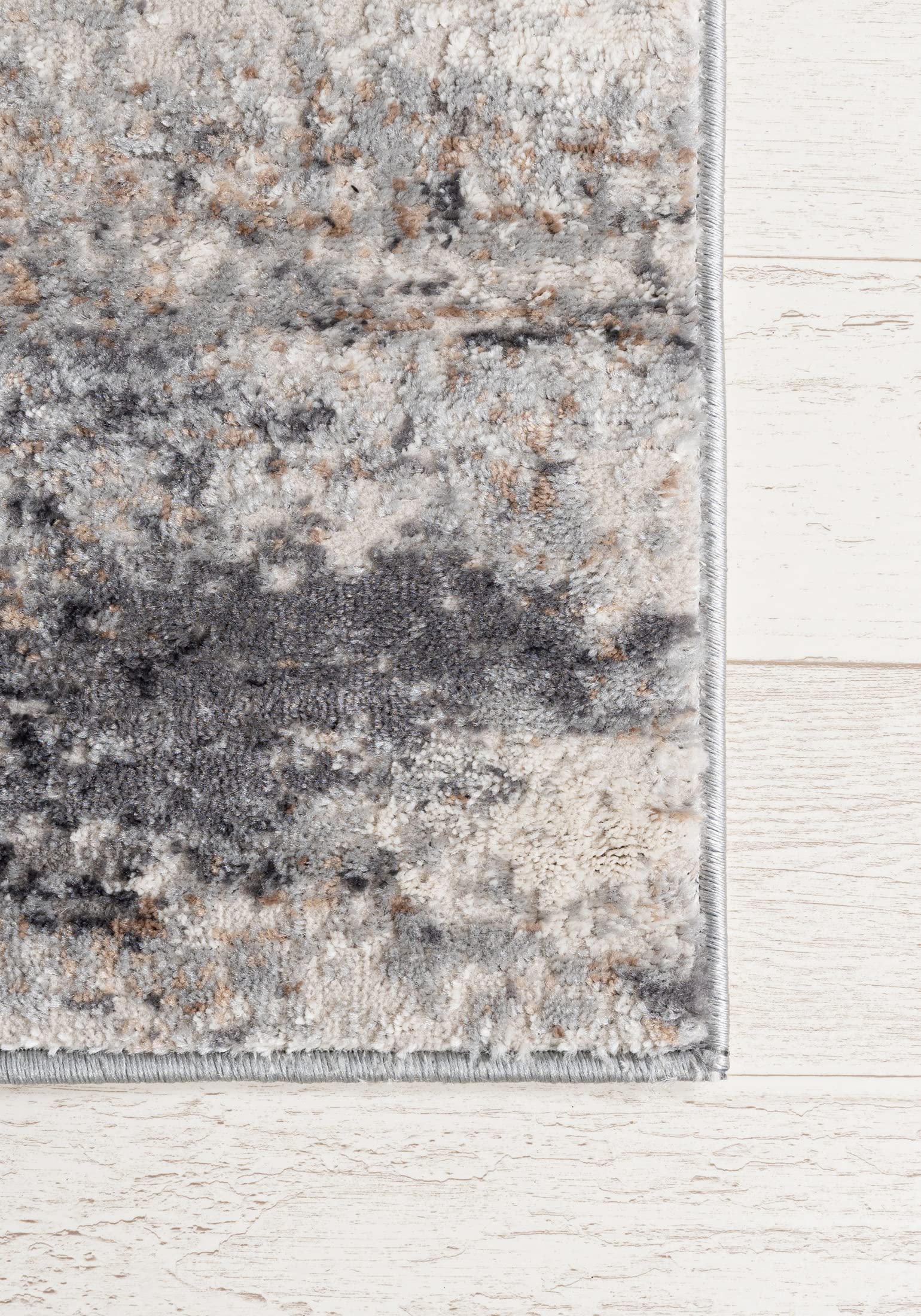 Mazovia Tappeto Passatoia Corridoio 60x350cm Crema Antracite Astratto