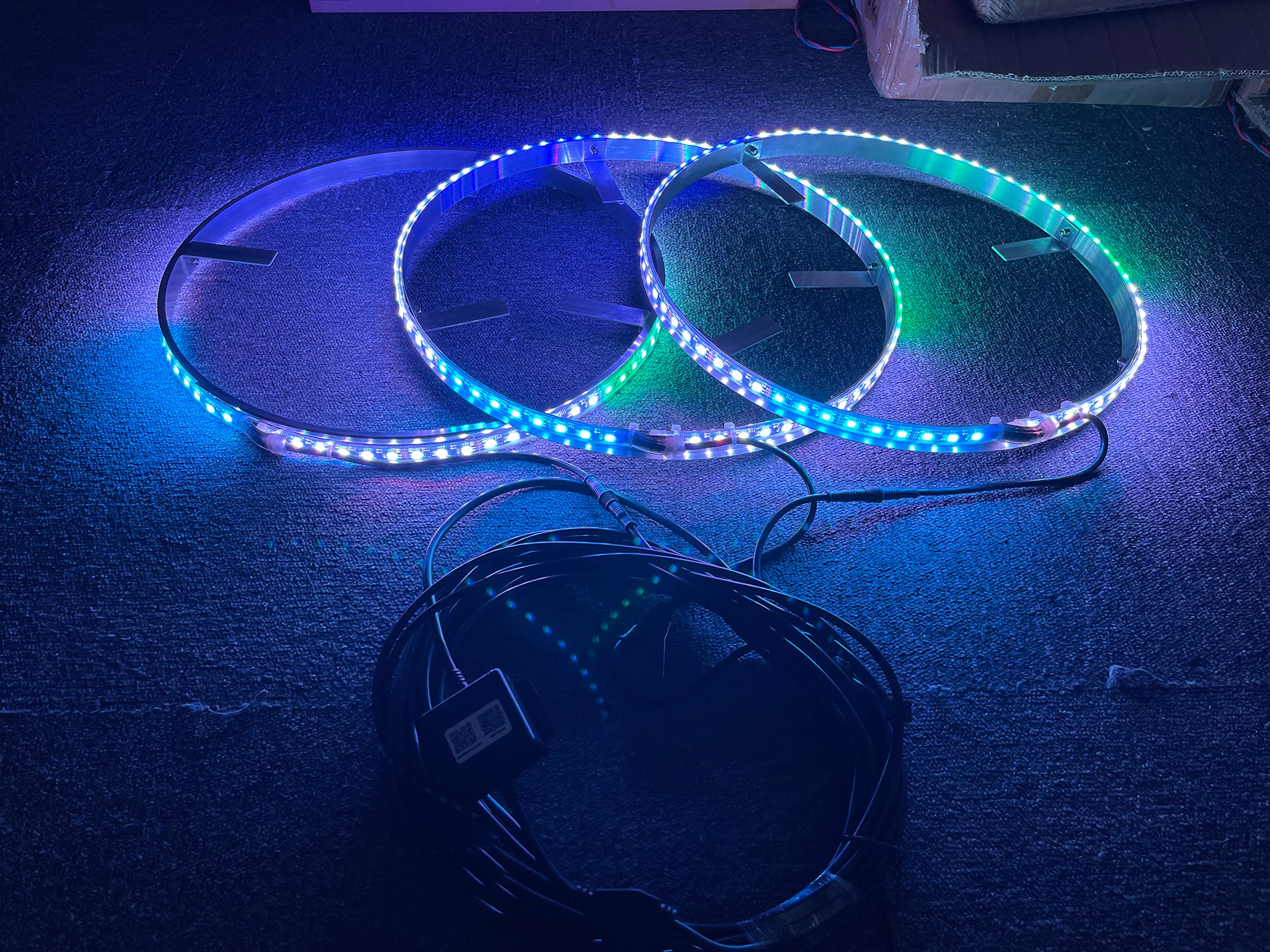Photo 1 of * missing 1 of 4 * 
NA 15.5‘’ Dream Chasing Color Flow Led Wheel Ring Light Dancing Strobe Tire Light Bluetooth Ctrl 