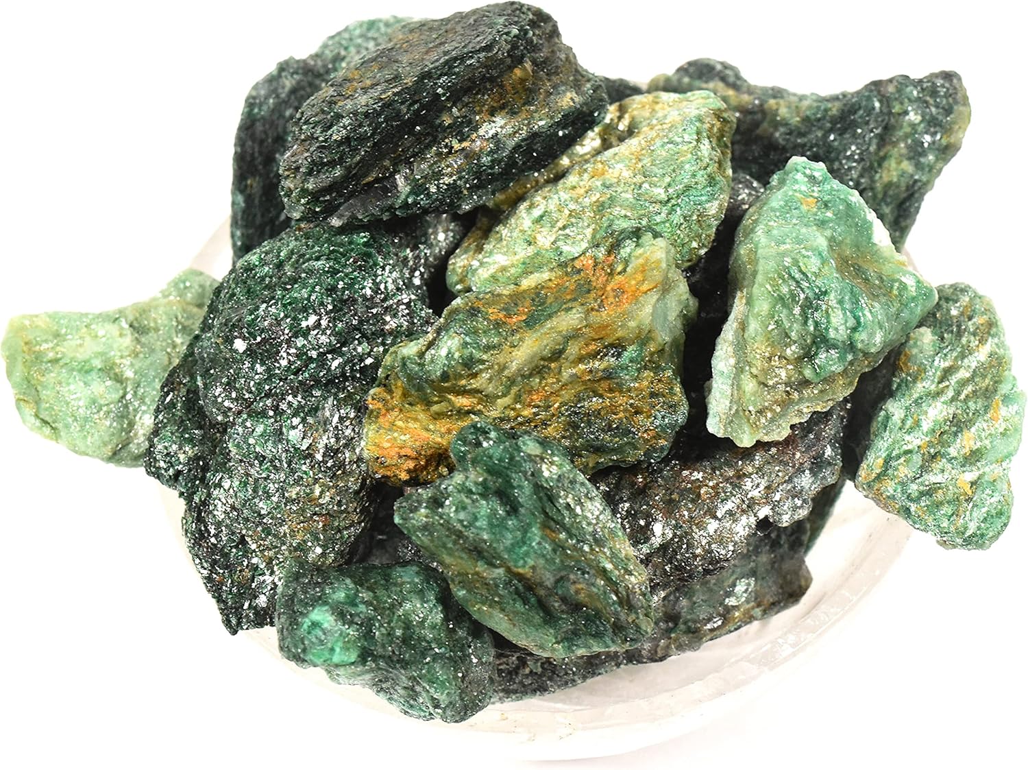 Amazon.com: HQRP 5PCs Green Fuchsite Mica Rough Stones Natural ...