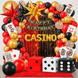 151 Pcs Casino Theme Party Decorations Las Vegas Bachelorette Party Kit