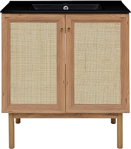 Vista 427 de Swiss Madison Classe - Lavabo de baño de roble de 24 pulgadas incluido