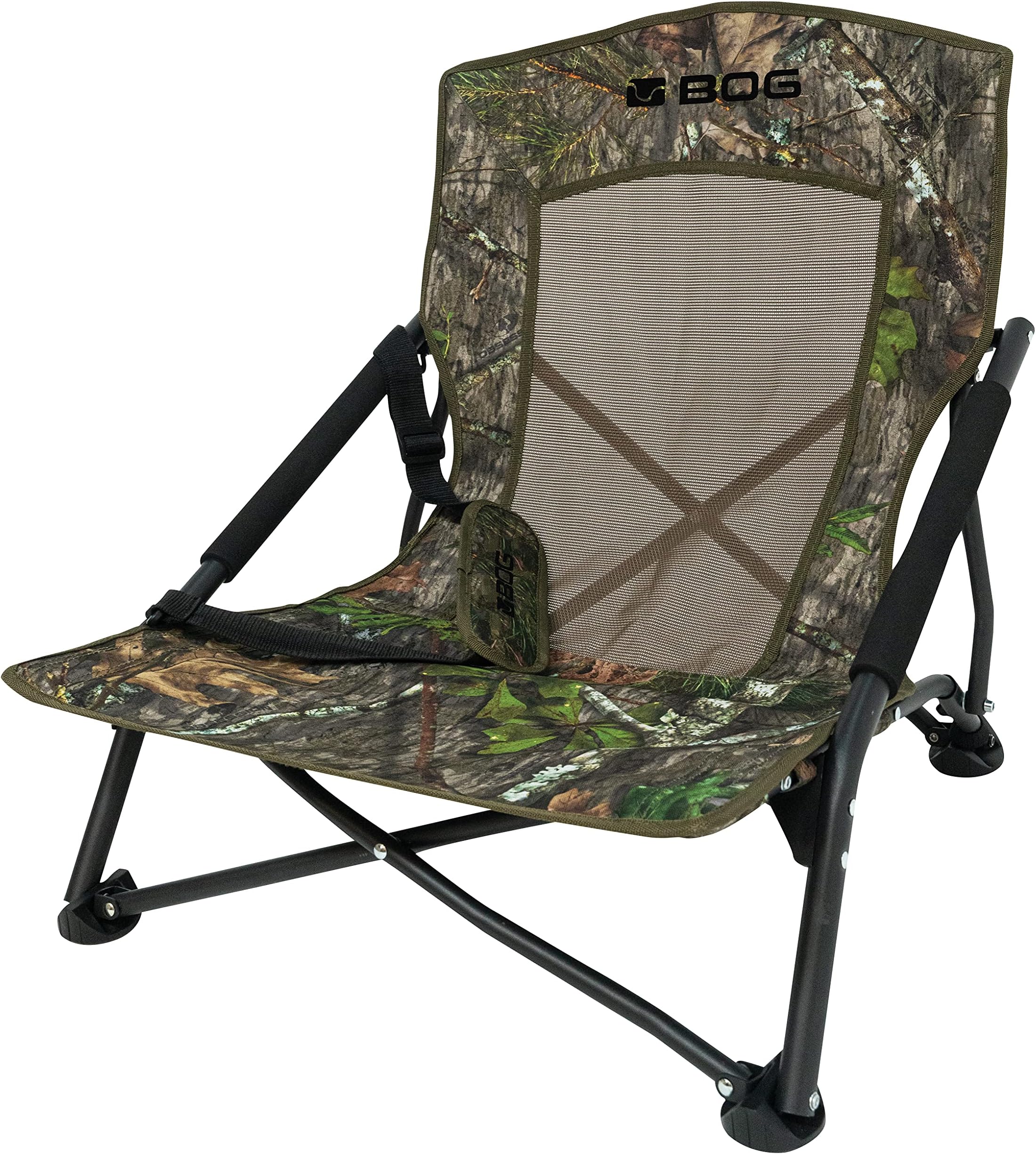 BOG Ground Blind Chairs with Rugged Construction, Aluminum Frame, Extended Seat Area, Quiet Setup, Breathable Textilene Fabric, and Carry Bag for Hunting, Shooting, and Outdoors