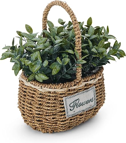 Miniatura 9 de Elements Greenery in Seagrass Cesta para baño, casa de campo, centro de mesa, mantel de oficina, decoración de cocina, 10 x 13 pulgadas