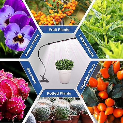 Miniatura 87 de iPower Tiras de luz LED de cultivo de plantas de 40 W, espectro completo para plantas de interior con temporizador de encendido/apagado automático