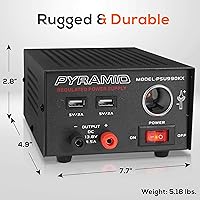 Vista 8 de Universal Compact Bench Power Supply - 7 Amp Regulated Home Lab Benchtop AC-Dc Converter Power Supply for CB Radio, HAM W/ 13.8 Volt Dc 120V AC