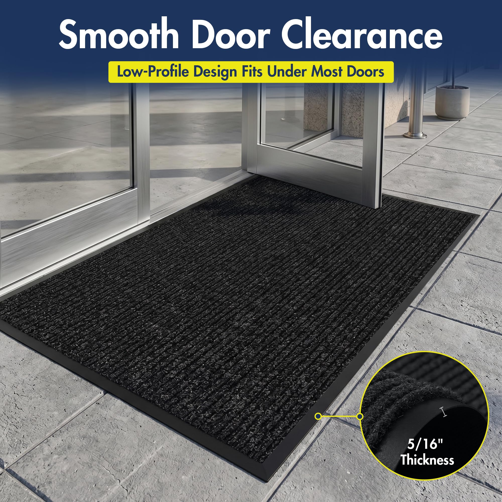 Notrax 109 Industrial Door Mat, 3' x 4' Charcoal, Made in the USA — Amazon image 4