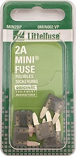 Littelfuse 0MIN002.VP MINI 32 Volt 2 Amp Carded Blade Fuse, (Pack of 5) - coolthings.us