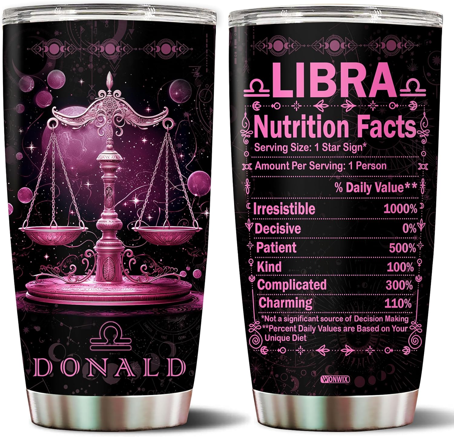 Personalized Virgo Gifts for Women Constellation Zodiac Astrology Water Bottle Gift for Wife Daughter Christmas Birthday Mothers Day Valentine 20oz Stainless Steel Coffee Mug Tumbler with Lid
