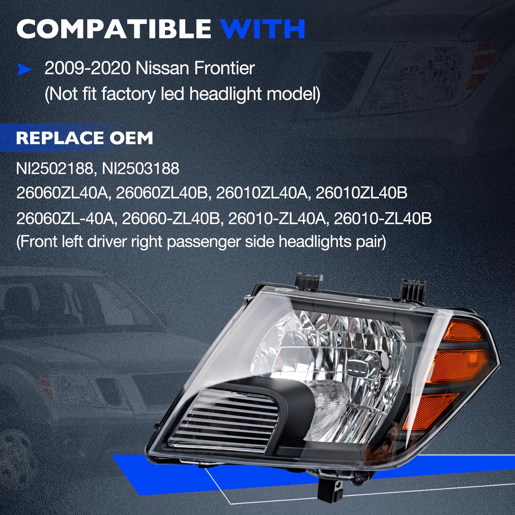 Amazon.com: Headlights Assembly Pair Compatible with 2009-2020