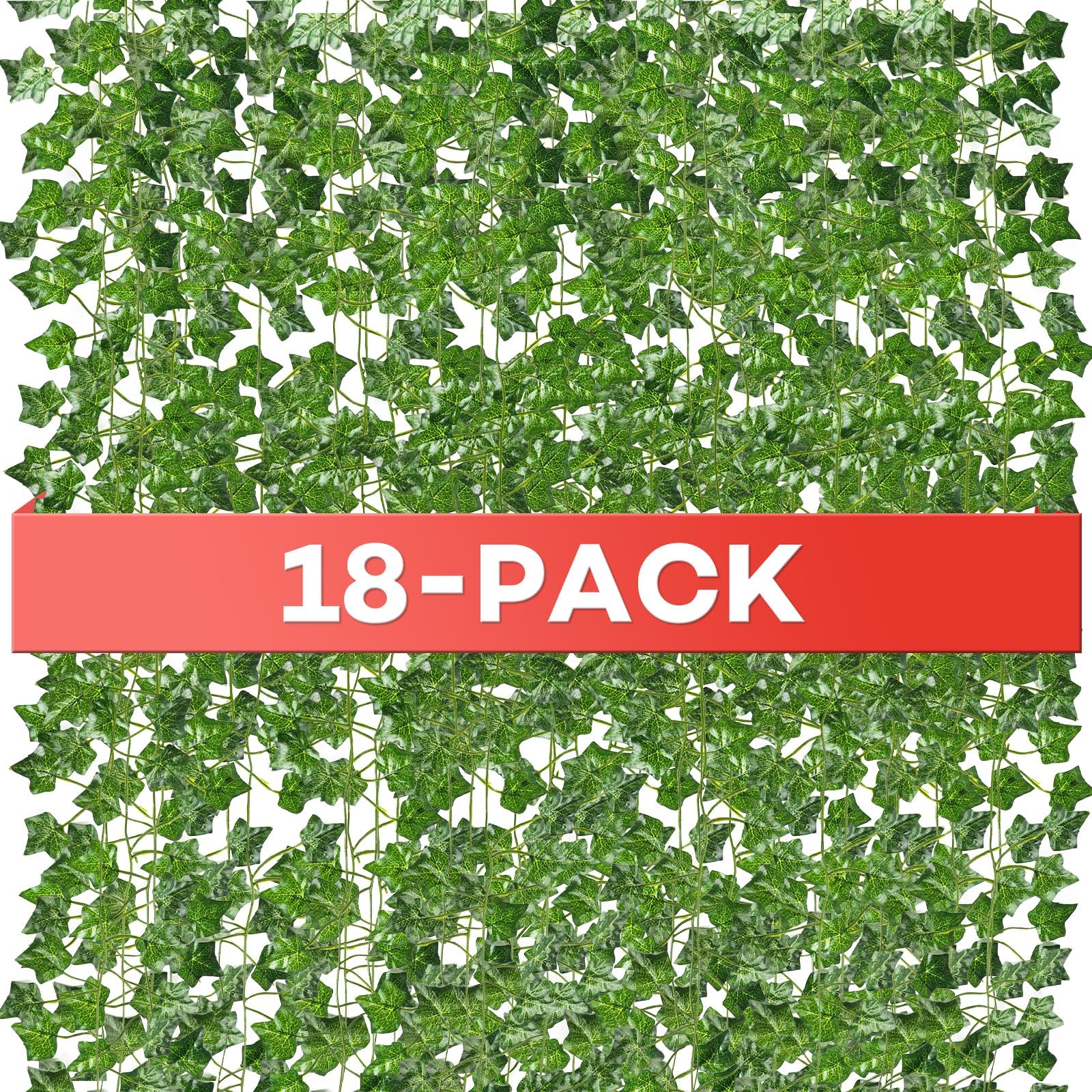 Alotiki 18Pcs 126ft Fake Ivy Vines, Hanging Greenery Fake Vines for Bedroom