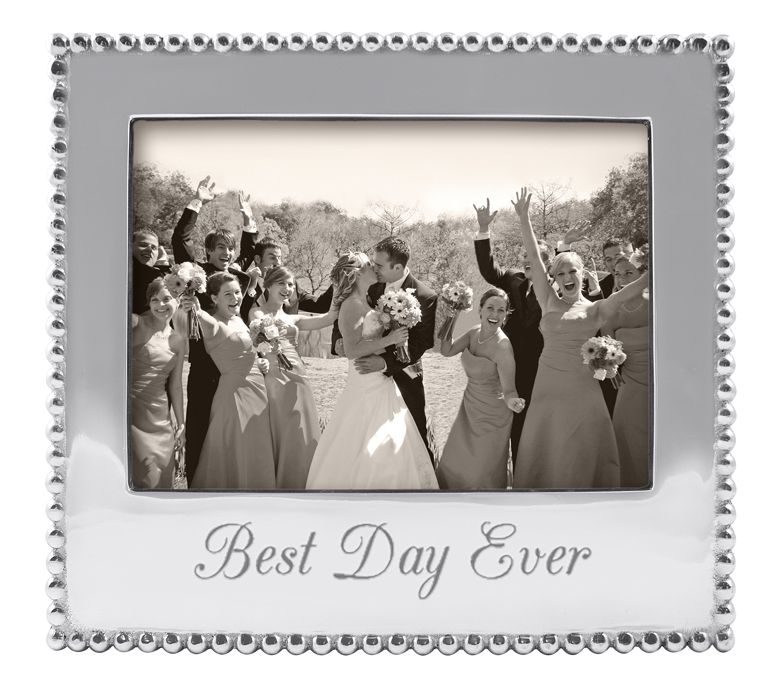 MARIPOSA Marco 3911BD Best Day Ever de 5" x 7", color plateado