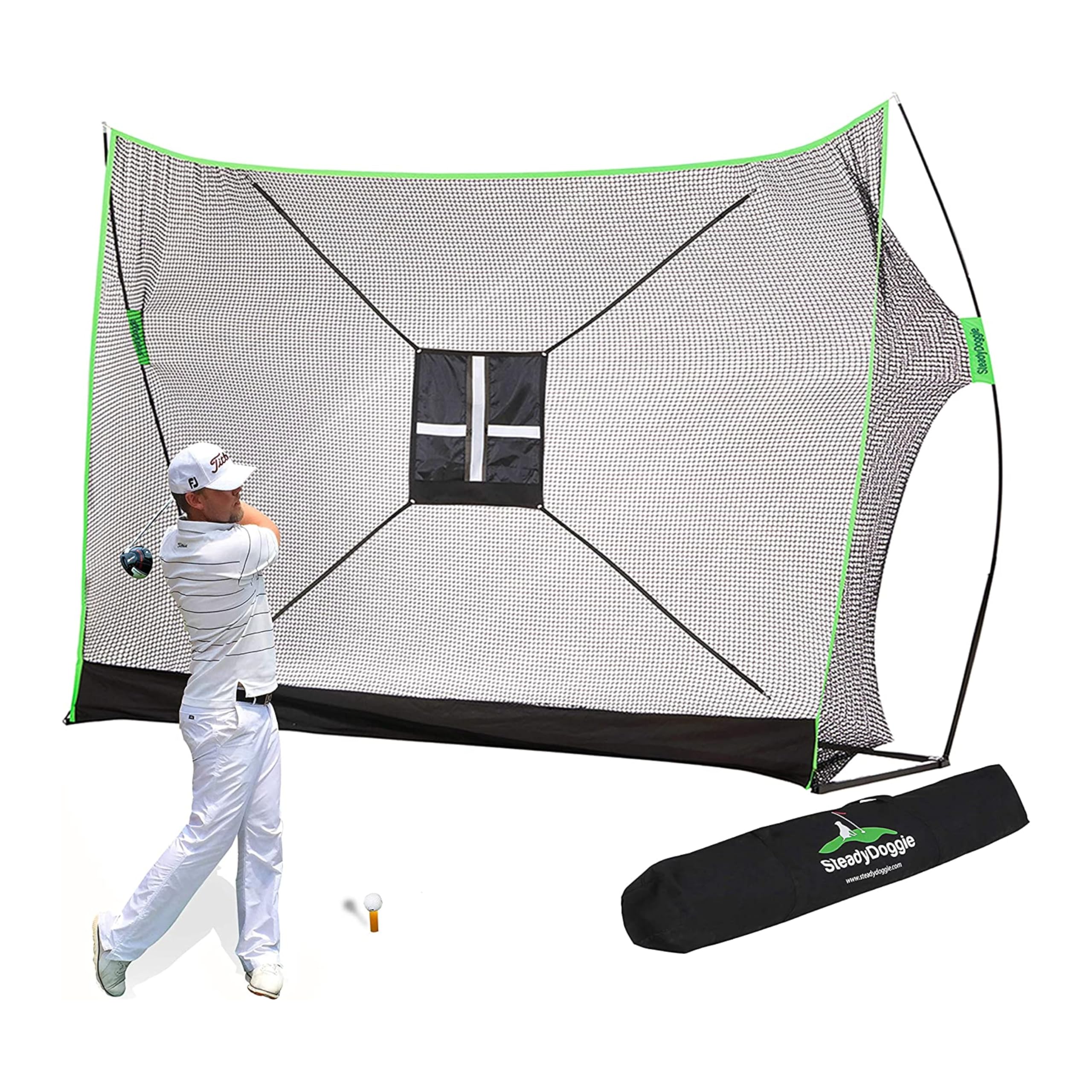 10" x 7" Golfnetz für Garten und Zuhause - Komplettes Golfset mit Chipping-Ziel und Tragetasche - Vielseitiges Golfnetz für Indoor und Outdoor - Einfacher Aufbau, Golfabschlagnetz