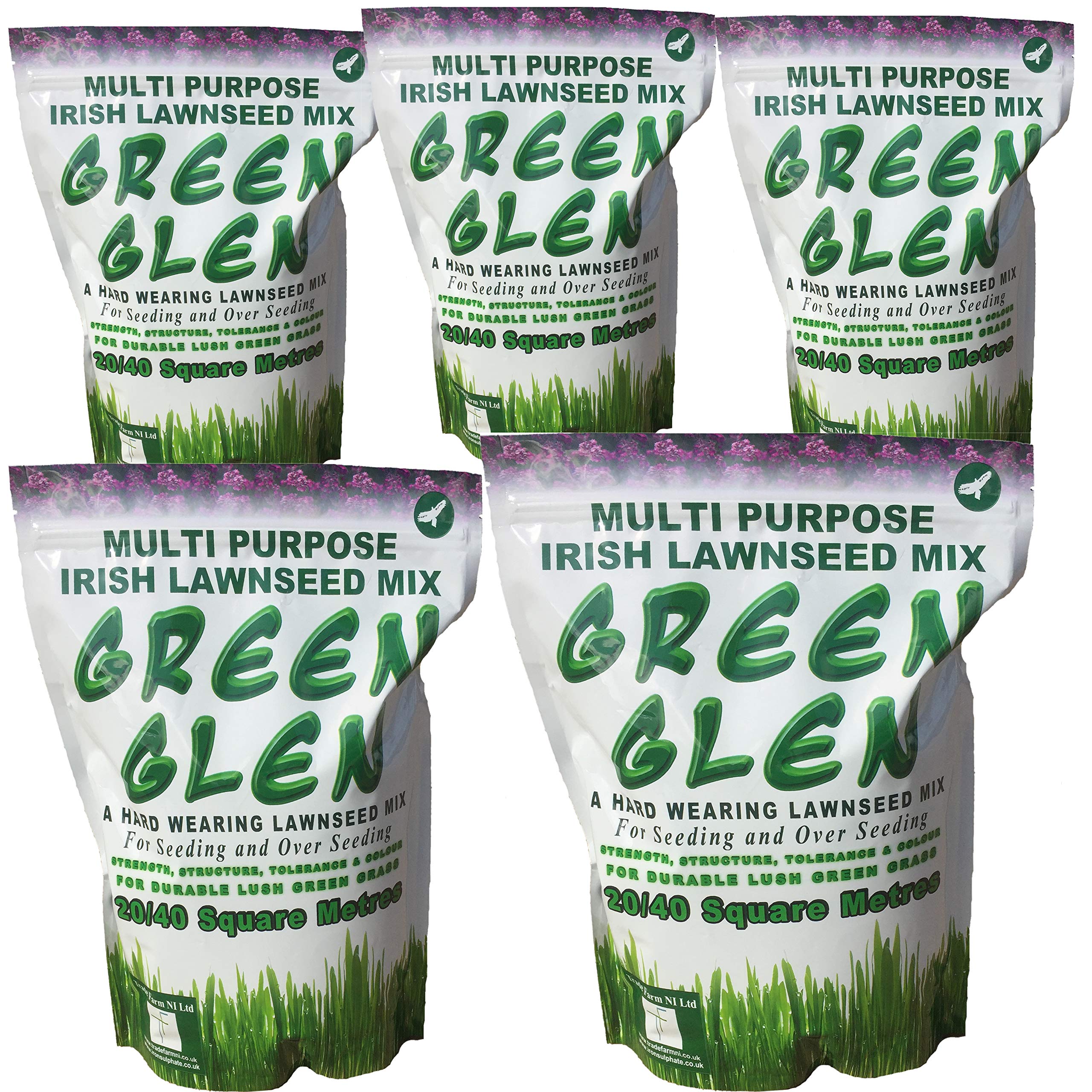 Green Glen Hard Wearing Grass Seed - Lawn Seed Mix for Hardy Ornamental Lawns, Sports, Amenity, Recreation and Play Areas. — image 1