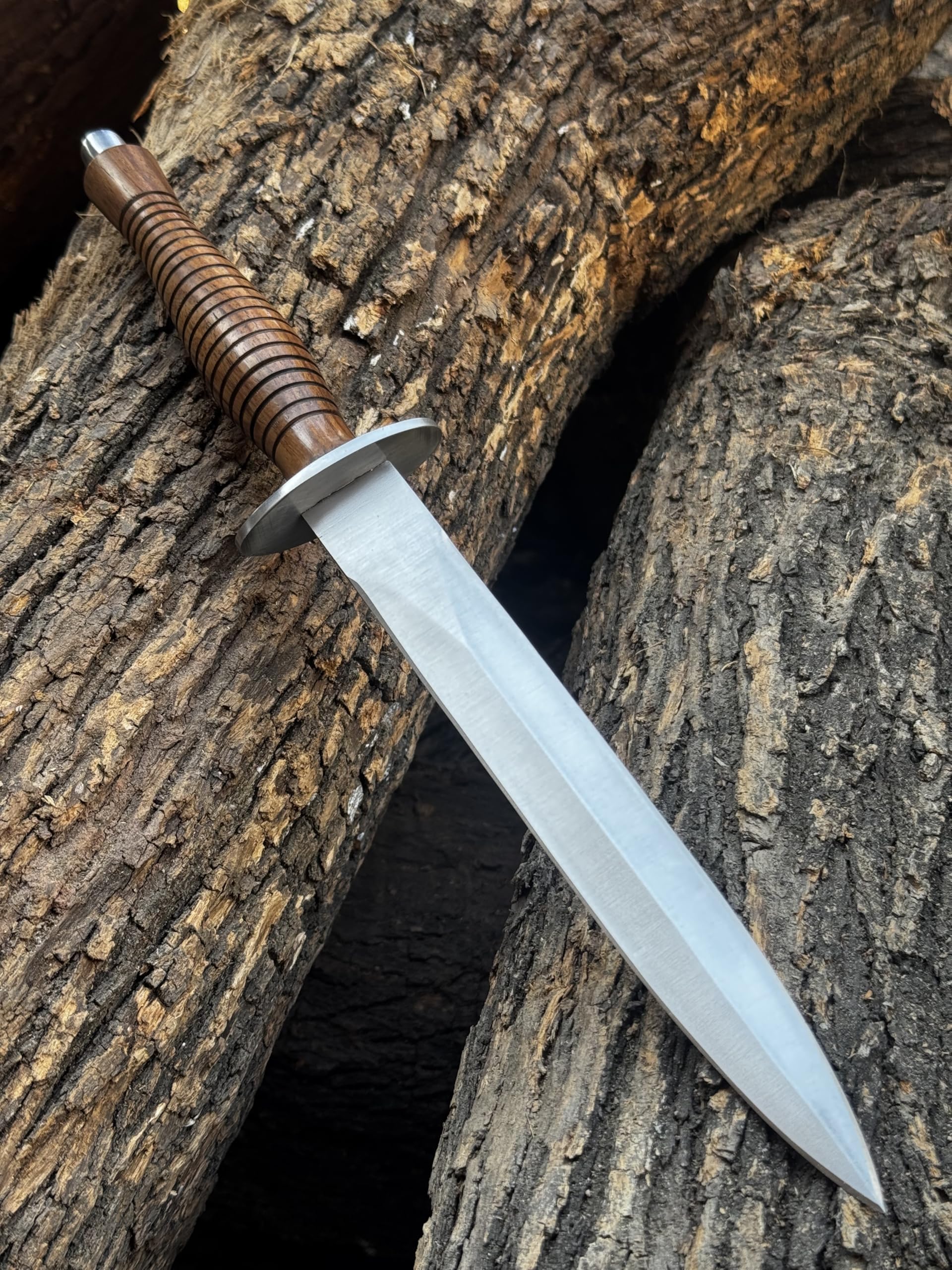 Handcraft Goods Handmade D2 steel Dagger knife,Handmade Fixed Blade Fox Knives Double Edge Sharp Knifes,ideal for Hunting,Camping,Boot knfe