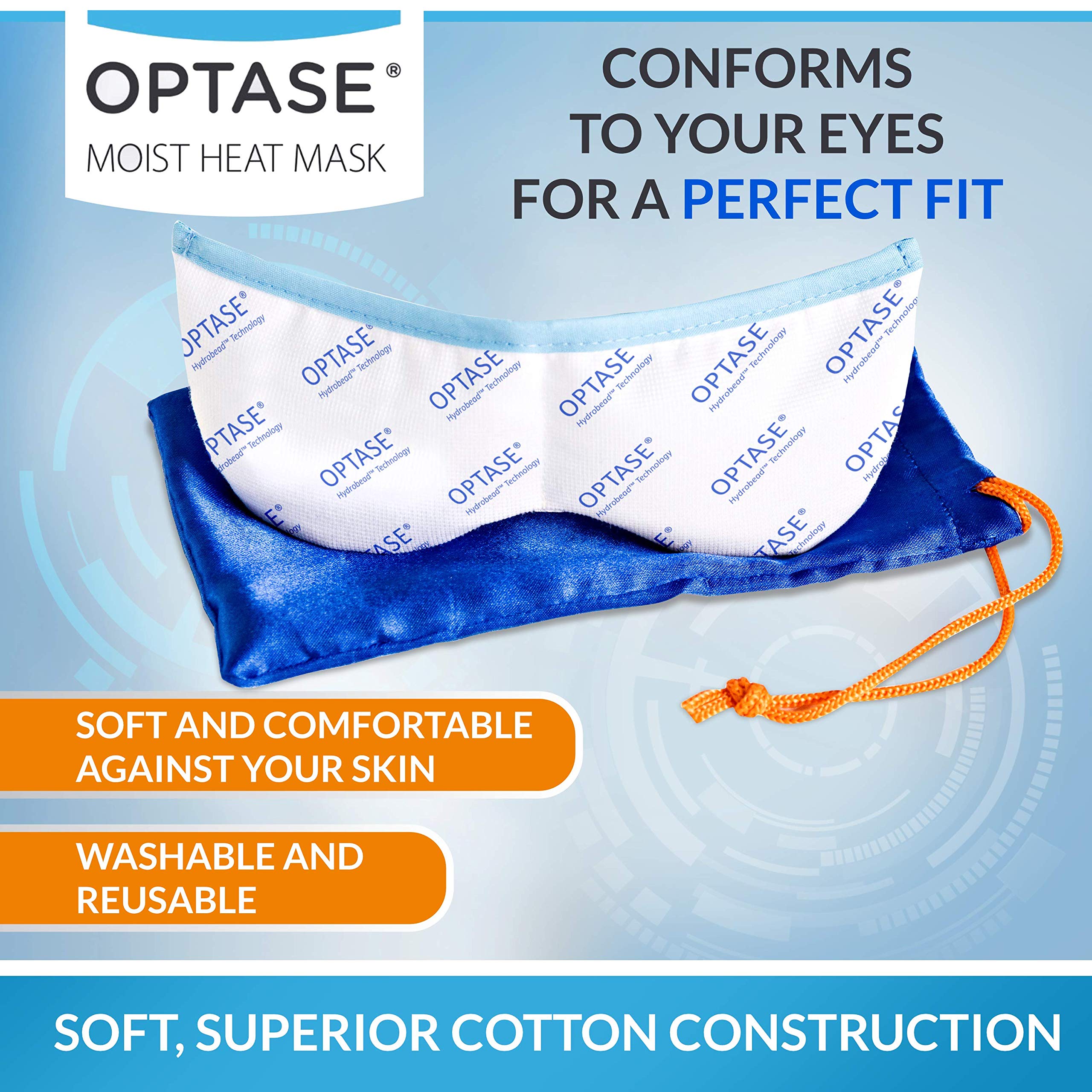 OPTASE Moist Heat Eye Mask for Dry Eyes Dry Eye Mask with HydroBead