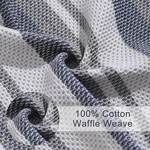 Miniatura 2 de SALAS Toallas de cocina, paños de cocina para secar platos de cocina, 100% algodón, toallas de mano de gofre, altamente absorbentes, con lazo para