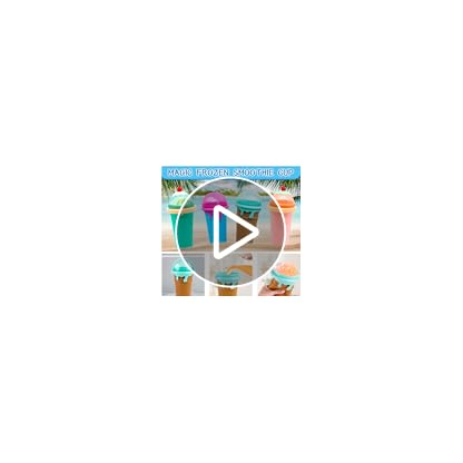 Slush Becher 2-teiliges Set,Silikon Squeeze Cup Slush Eis Becher zum Kneten Smoothie Pinch Ice Cup DIY Slushy Maker Cup Gefrorene Maker Smoothie Becher Sommer-Slush Cup mit Strohhalmlöffel – Bild 8