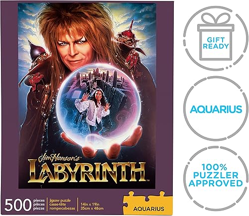 Miniatura 7 de AQUARIUS Rompecabezas de laberinto de Jim Henson (rompecabezas de 500 piezas), sin deslumbramiento, ajuste de precisión, mercancía y coleccionables
