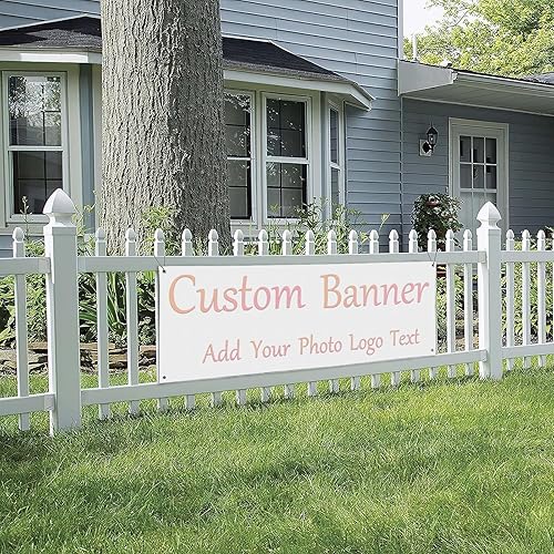 Miniatura 4 de Pancartas y letreros personalizados para decoración al aire libre, telón de fondo personalizado para fiestas, negocios, cumpleaños, graduación (6 x